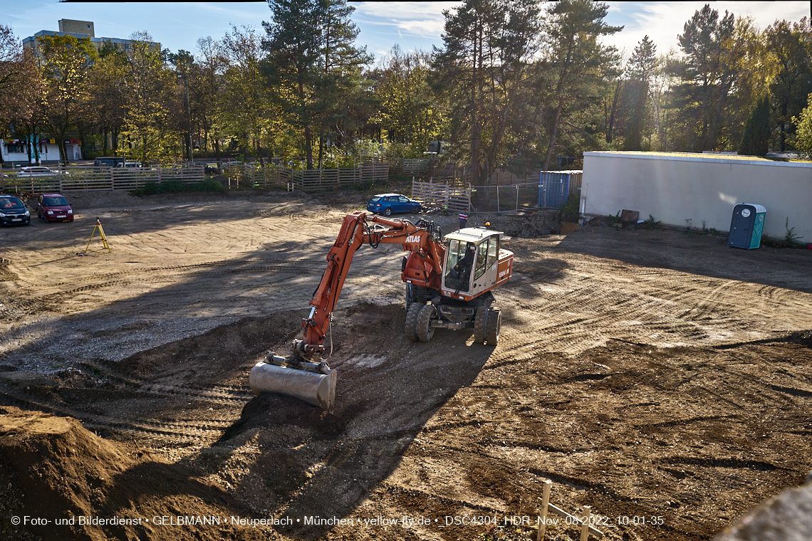 08.11.2022 - Baustelle an der Quiddestraße Haus für Kinder in Neuperlach